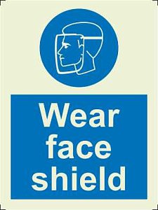 Наденьте защитную маску - щиток! - Wear face shield 33.5716