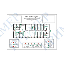 План эвакуации (400х300; Пластик ПВХ 2 мм, с фотолюминисцентной пленкой ГОСТ 12.2.143-2009; )